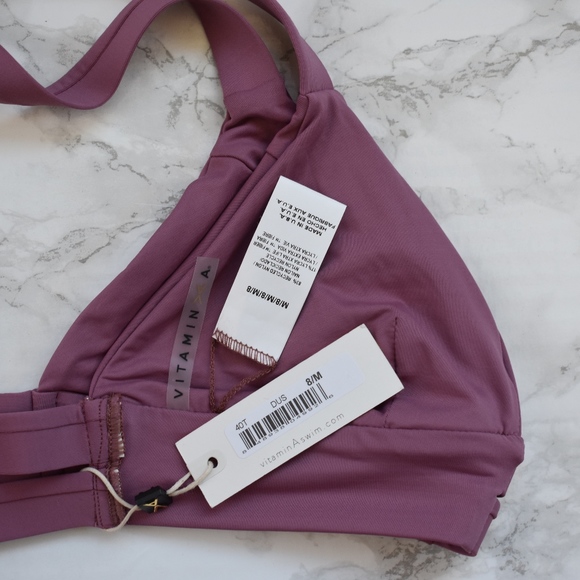 Vitamin A Dusty Rose Neutra Bralette Bikini Top - Picture 3 of 7